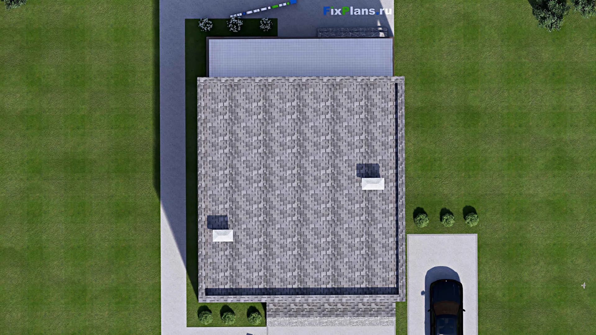 F-15389 - Проект двухэтажного дома 12 на 17, площадью 290 м² с террасой, балконом и 3 спальнями