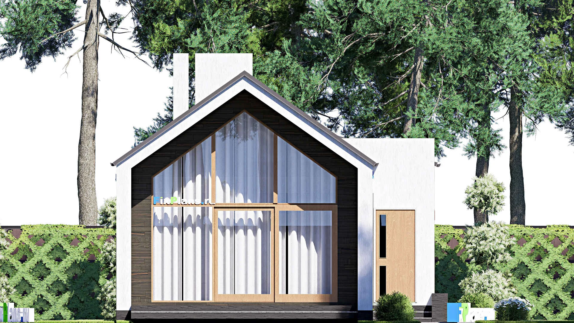 F-15731 - Проект одноэтажного дома 8 на 25, площадью 160 м² с 3 спальнями