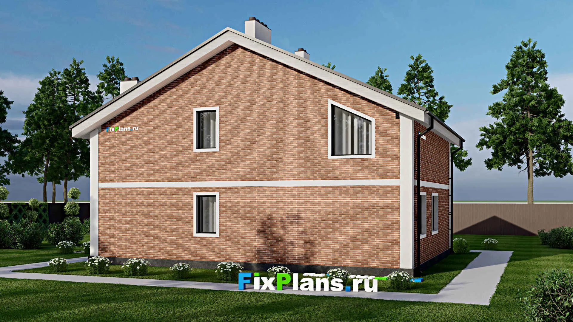 F-4292 - Проект дома с мансардой 11 на 14, площадью 180 м² с террасой и 5 спальнями