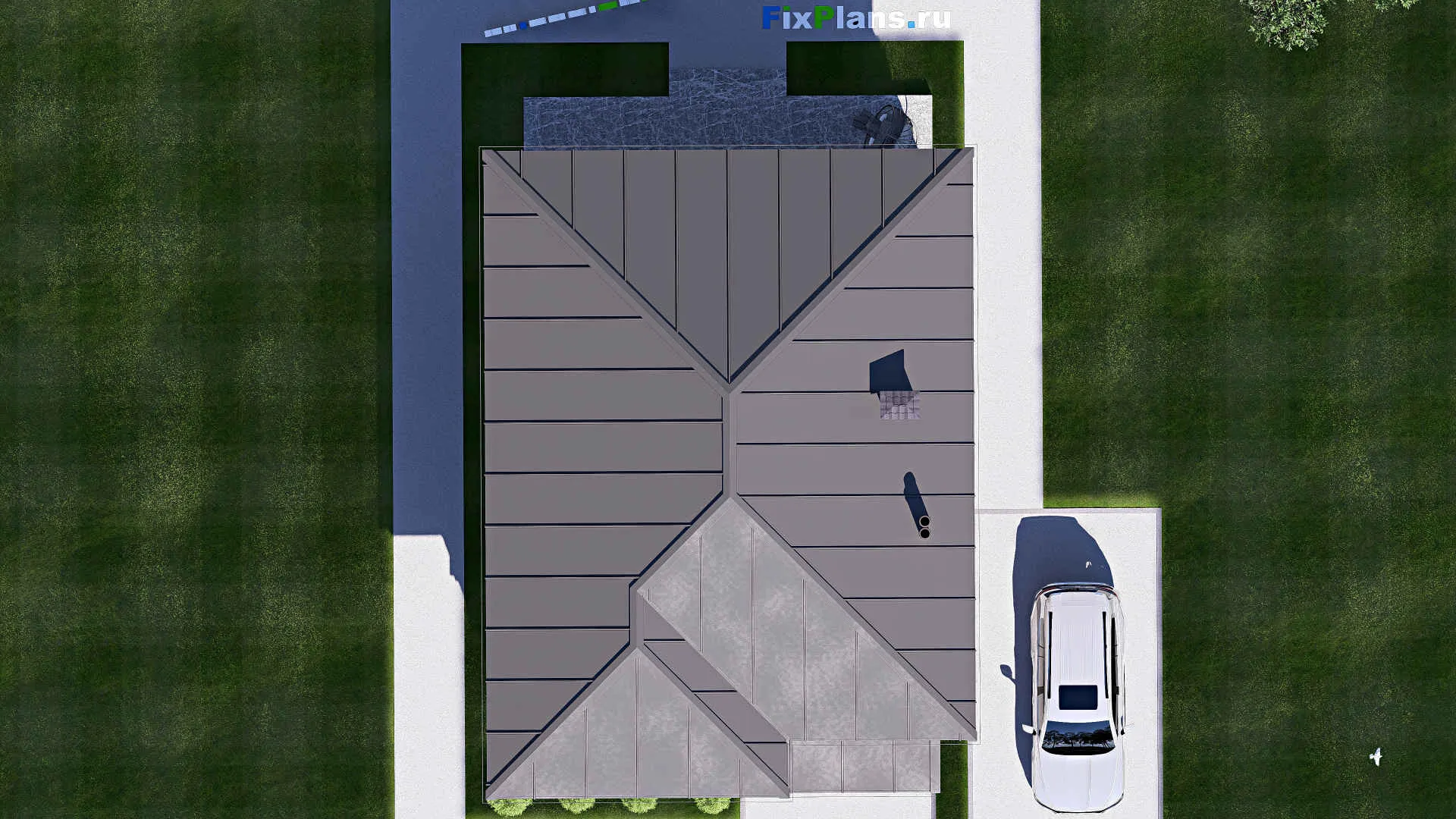 F-20816 - Планы двухэтажного дома 9 на 15, площадью 170 м² с террасой и 4 спальнями