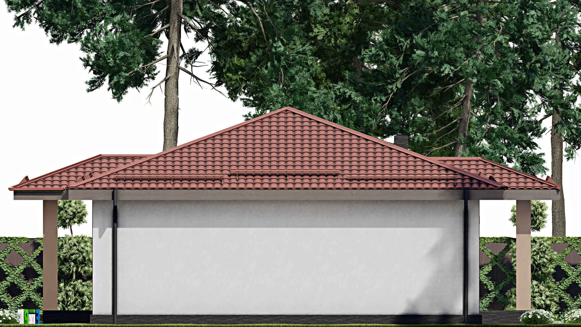 F-3923 - Проект одноэтажного дома 11 на 14, площадью 120 м² с 3 спальнями