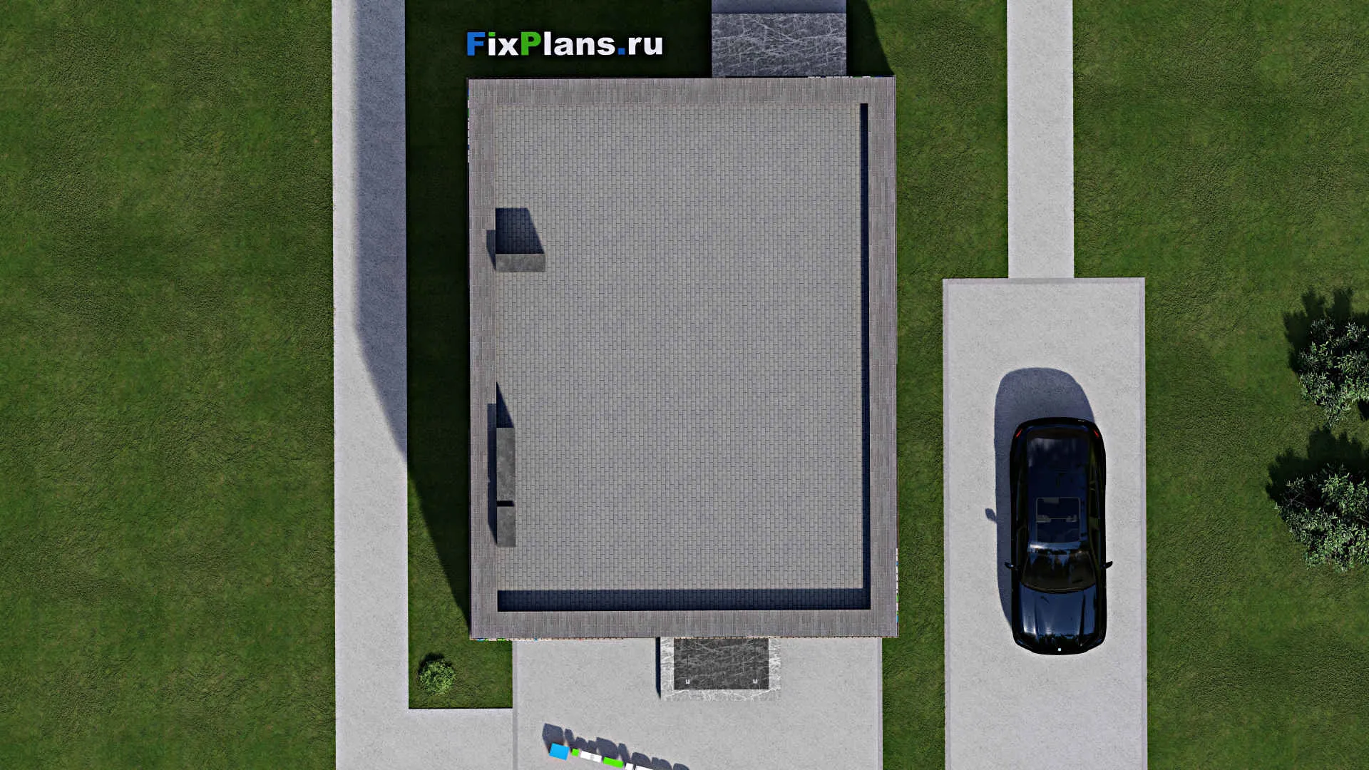 F-5129 - Проект двухэтажного дома 9 на 12, площадью 150 м² с террасой и 3 спальнями