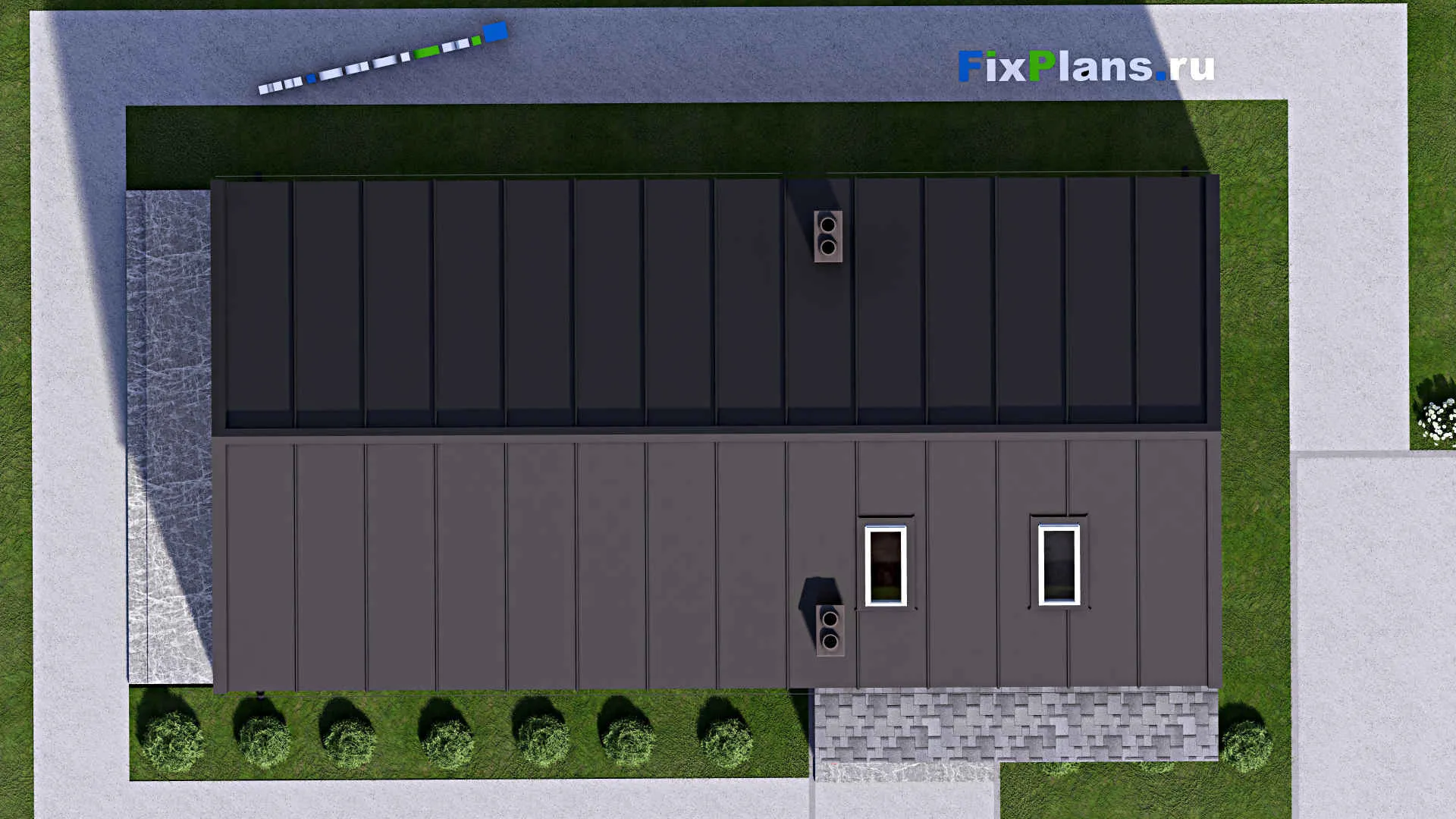 F-16064 - Проект дома с мансардой 10 на 17, площадью 170 м² с террасой и 3 спальнями