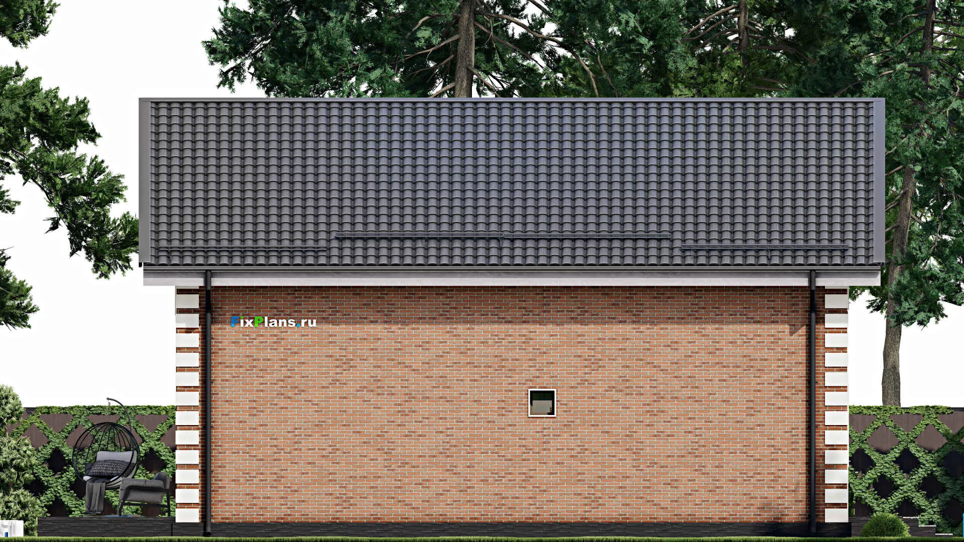 F-4571 - Проект дома с мансардой 12 на 13, площадью 240 м² с террасой и 4 спальнями