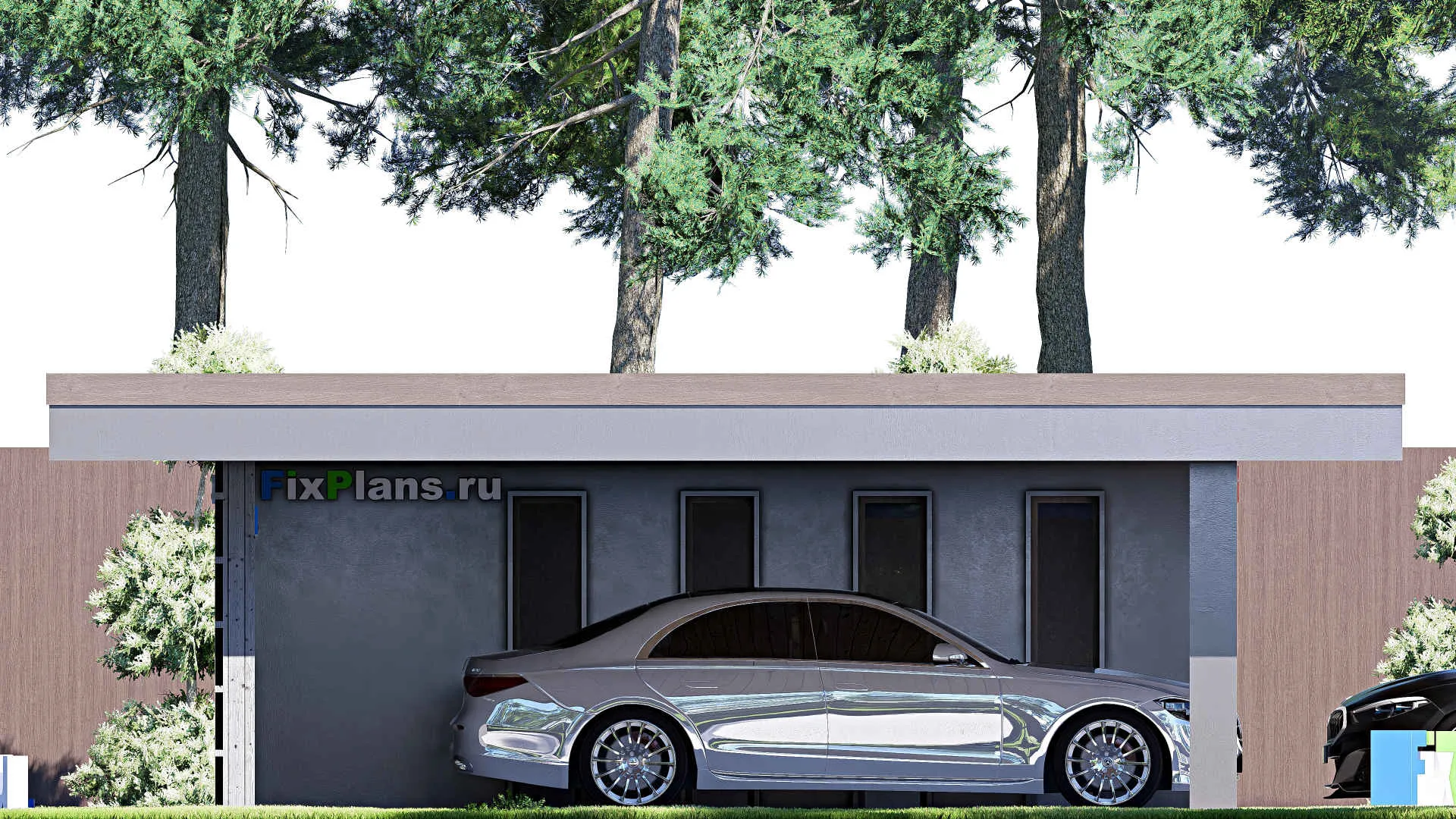 F-21131 - Проект гаража 7 на 10, площадью 30 м² на 1 машиноместо